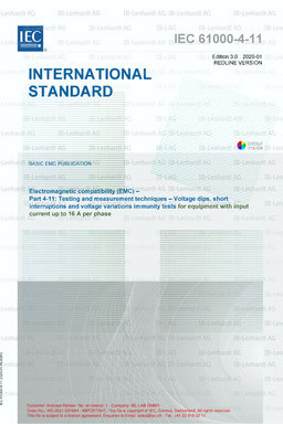 IEC 61000-4-11 ed3.0 RLV Cover